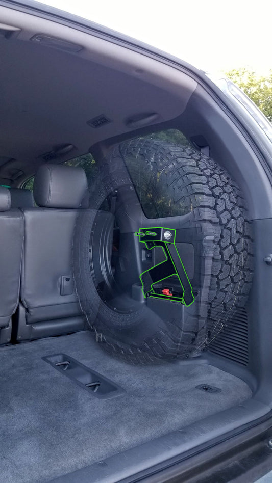 3rd Row Spare Tire Carrier - GX470 & 4th Gen. T4R